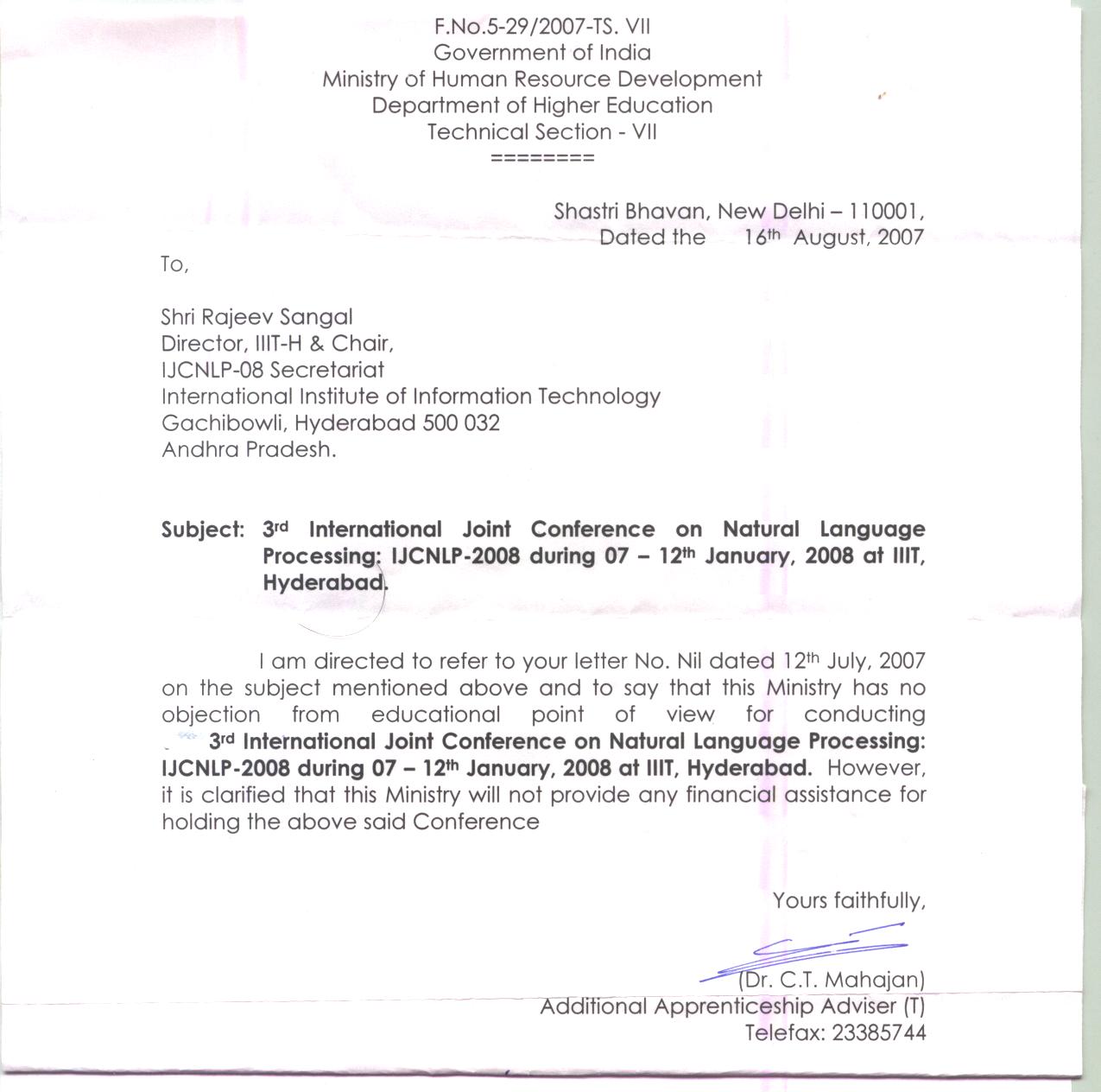 to application visa sample embassy letter on Conference Joint Third The International Natural to application visa sample embassy letter on Conference Joint Third The International Natural